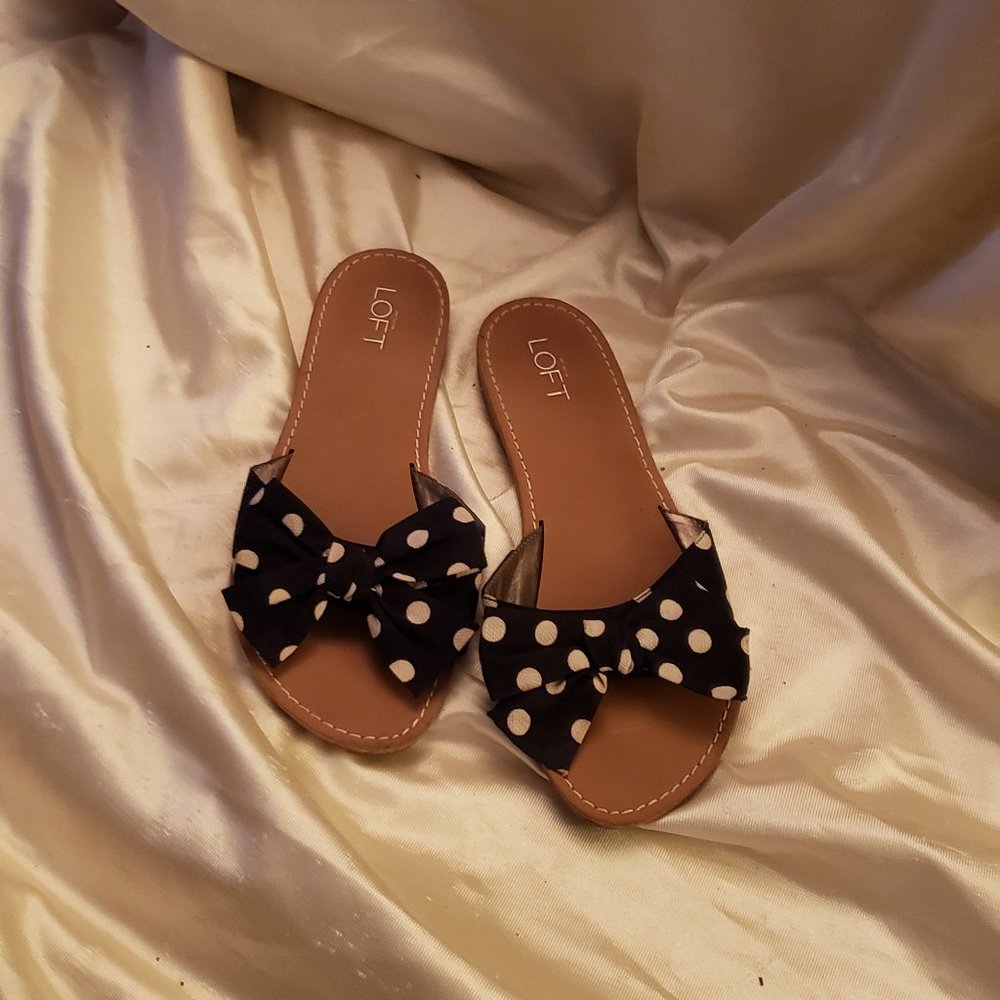 LOFT loft polka dots slide shoes sandal size 9M